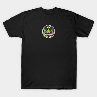 Colorful Rockstar Hip-Hop Cactus Emoji Skateboarding with Style T-Shirt